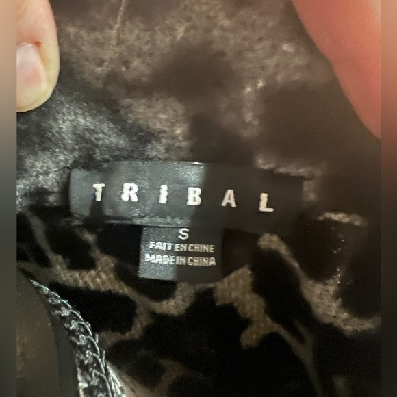 TRIBAL Animal Print Long Blazer/Coat - Picture 5 of 6